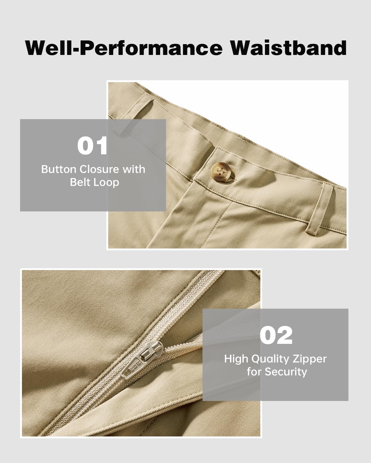 AIMPACT Mens Chino Shorts 5.5" Classic-Fit Flat Front Stretch Golf Casual Formal Work Cotton Lightweight Short Shorts - Image 4