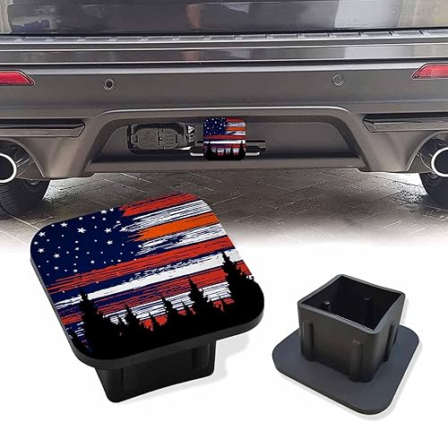 Swono - Tapón de tubo para enganche de remolque de 2 pulgadas, tapa de enchufe de tubo receptor de remolque de goma negra de 2 pulgadas (1 paquete)