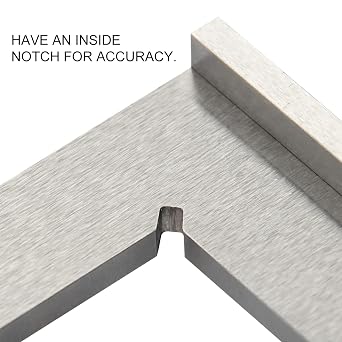 Machinist Square 90º Right Angle Ground Steel Hardened Precision Angle Ruler Engineer Square with Seat 75x50mm