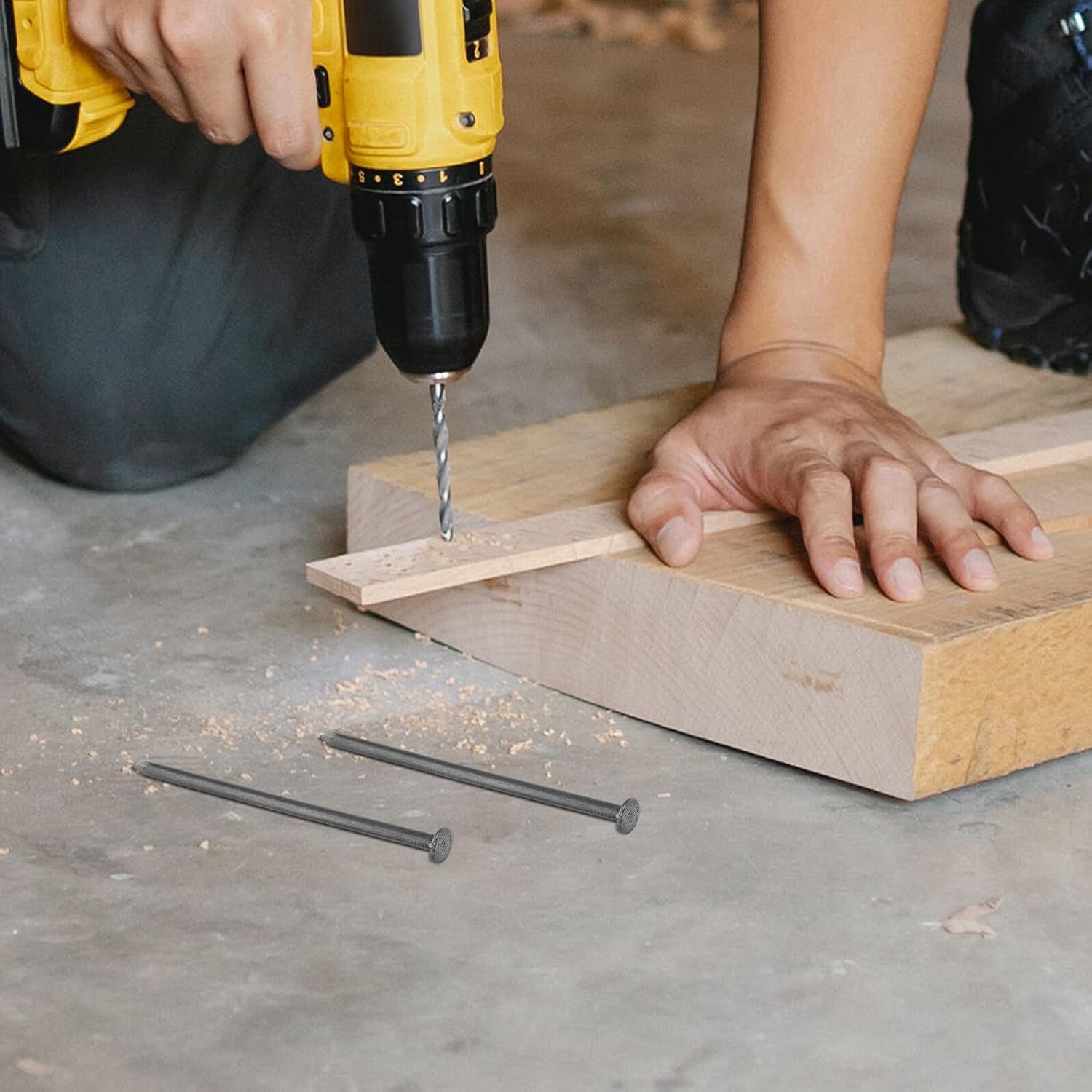 DOITOOL 130mm Heavy-duty Wood Nails 500g Pack round Head for Household, Construction, and Door Frame Fastening
