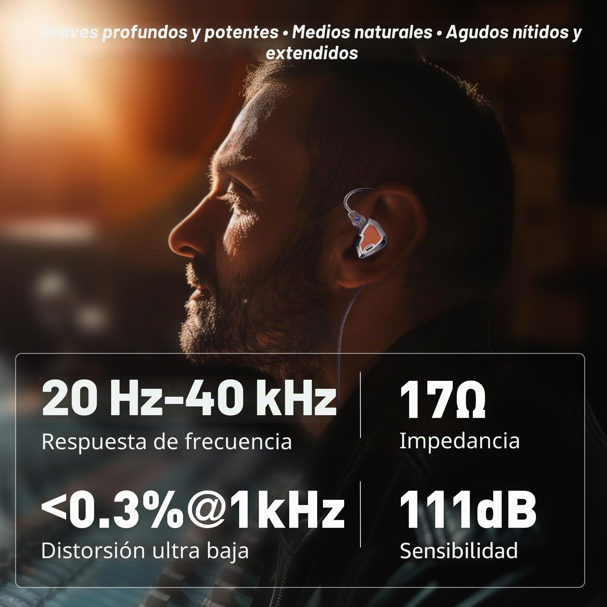 Hidizs MS2 Pro Auriculares In Ear Monitor, 10.2mm Doble Driver Magnético (1DD+1BA) Híbrido, Carcasa Zinc + Cuero Vegano, 6 Estilos de Sonido con Filtros Intercambiables, Cable Desmontable 4.4 mm