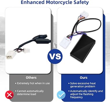 Briidea Load Equalizer & Stabilizer Resistor Compatible with Harley Davidson Motorcycles, NOT FOR 2008 SOFTAIL ROCKER C, LED Turn Signal Controller, Plug & Play, Fixes No Flash & Hyper Flash