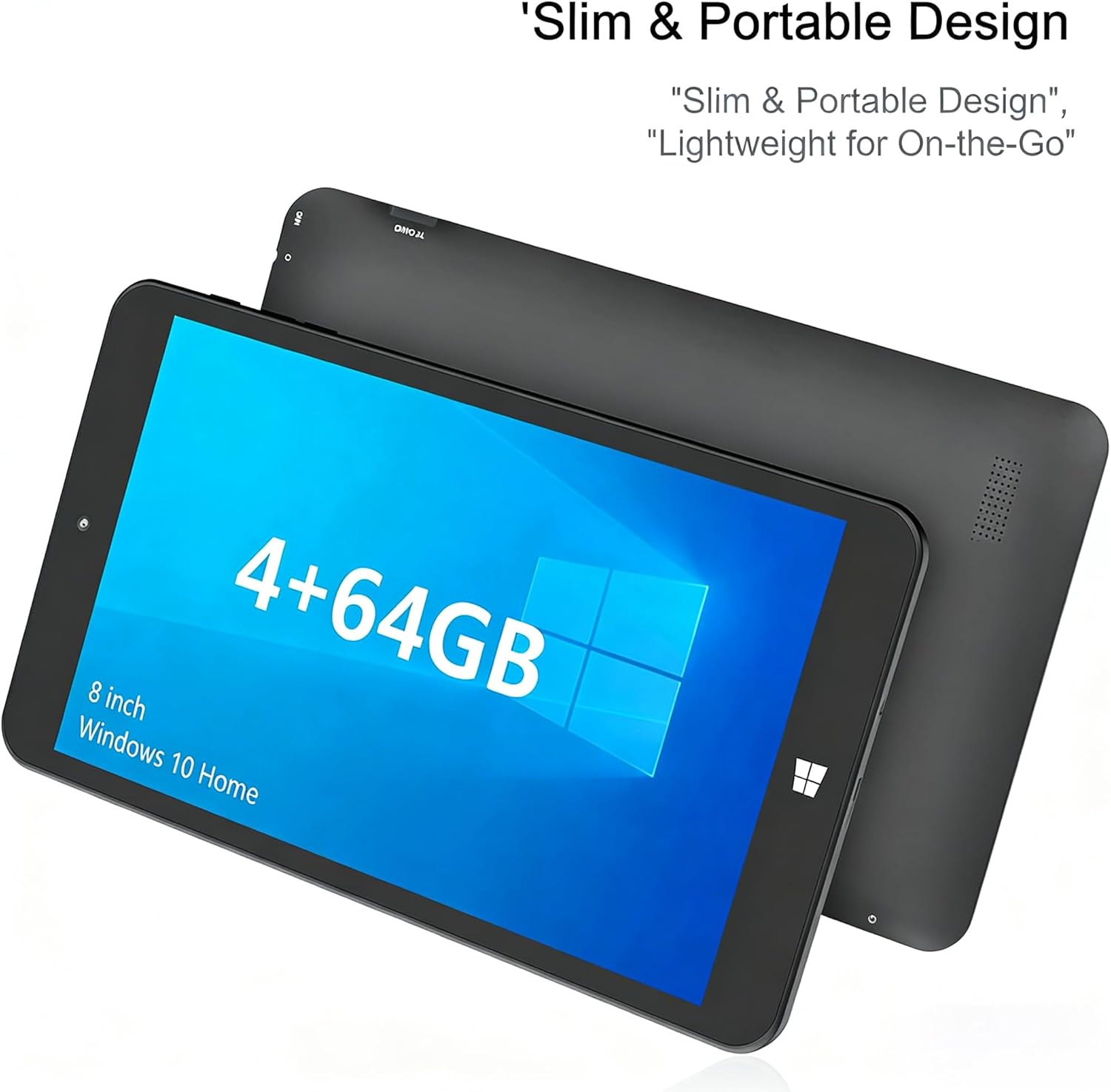 8 Inch Windows Tablet，4GB RAM 64GB ROM Windows 10 Home Tablets Computer