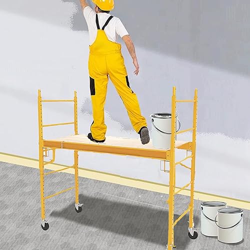 Miniatura 4 de Ruedas de andamio de 5 pulgadas, juego de 2 ruedas de andamio de panadería resistentes con frenos de bloqueo duales, ruedas de goma cuadradas de