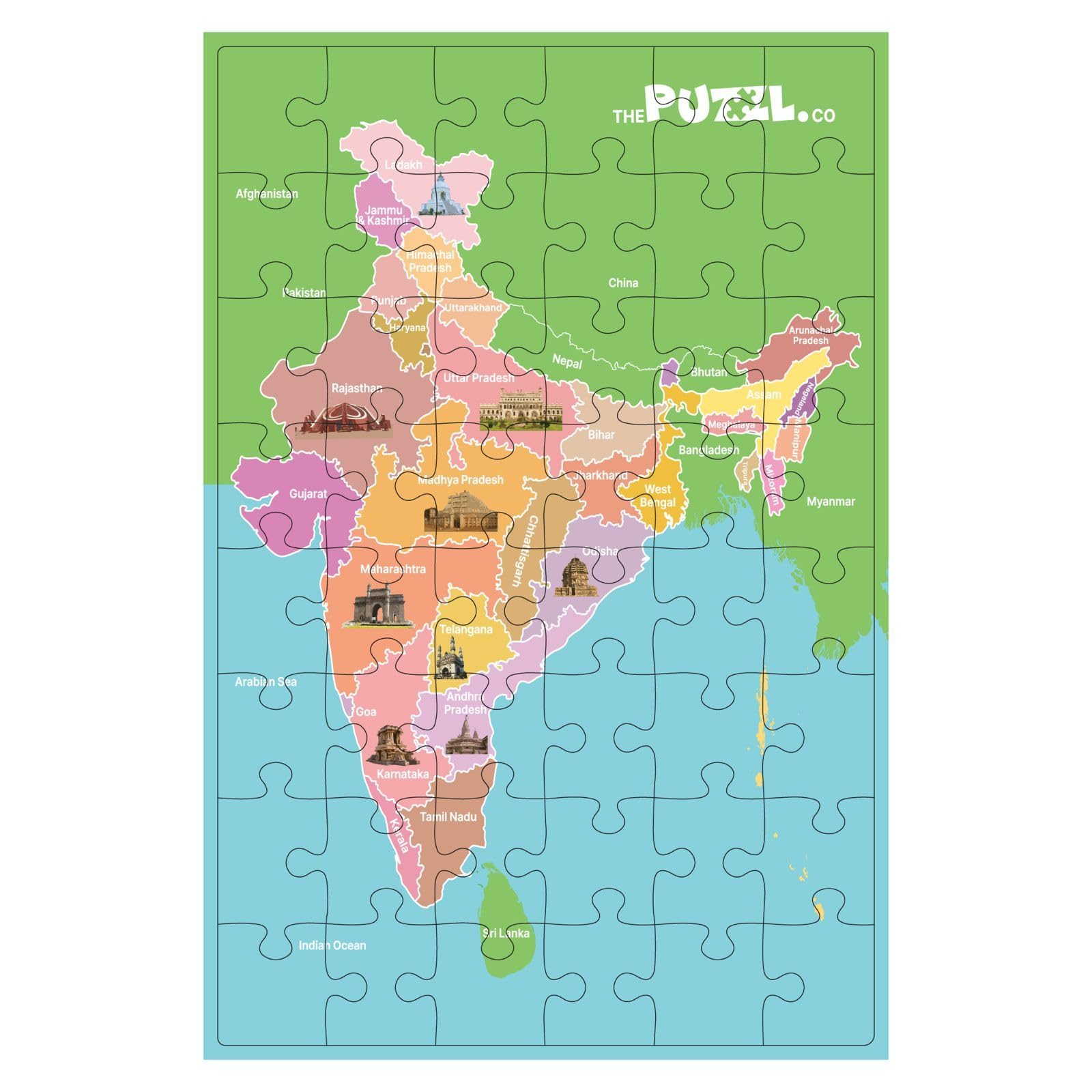 India Map Puzzle for Kids - Educational & Fun! -1