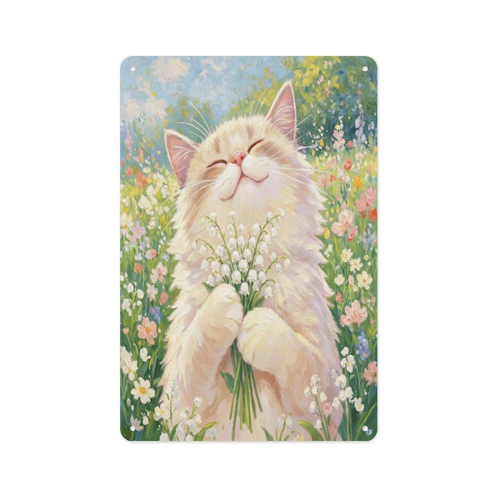 Fekiloot Style Cat Wall Decor Metal Signs Tin Signs Poster
