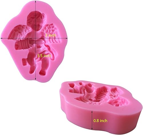 Miniatura 4 de Molde de silicona de tamaño pequeño con estatua de alas para fondant, decoración de pasteles/cupcakes, chocolate, dulces, jabón, barra de loción,