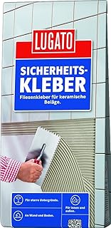 Lugato Sicherheitskleber Standard 5 kg - Zementmörtel Fliesenkleber - Klar/Transparent - Niedrigviskos - Wasserfest - 1 Tag Aushärtung