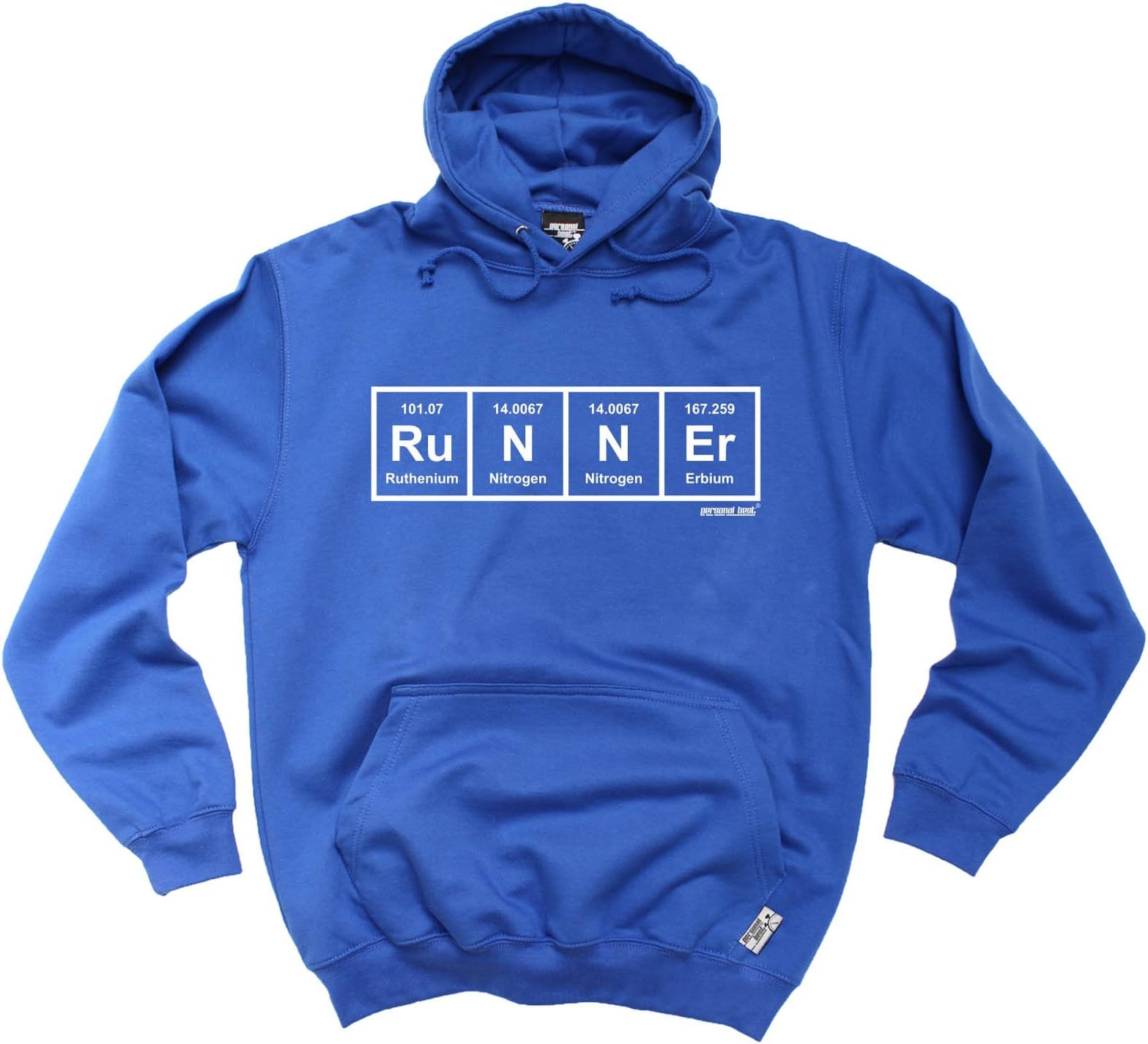 Personal Best Runner Periodic Table Running t-Shirt Fitness Clothing Jogging Accessories Funny Birthday tee Gift Training Hoodie Novelty Royal Blue