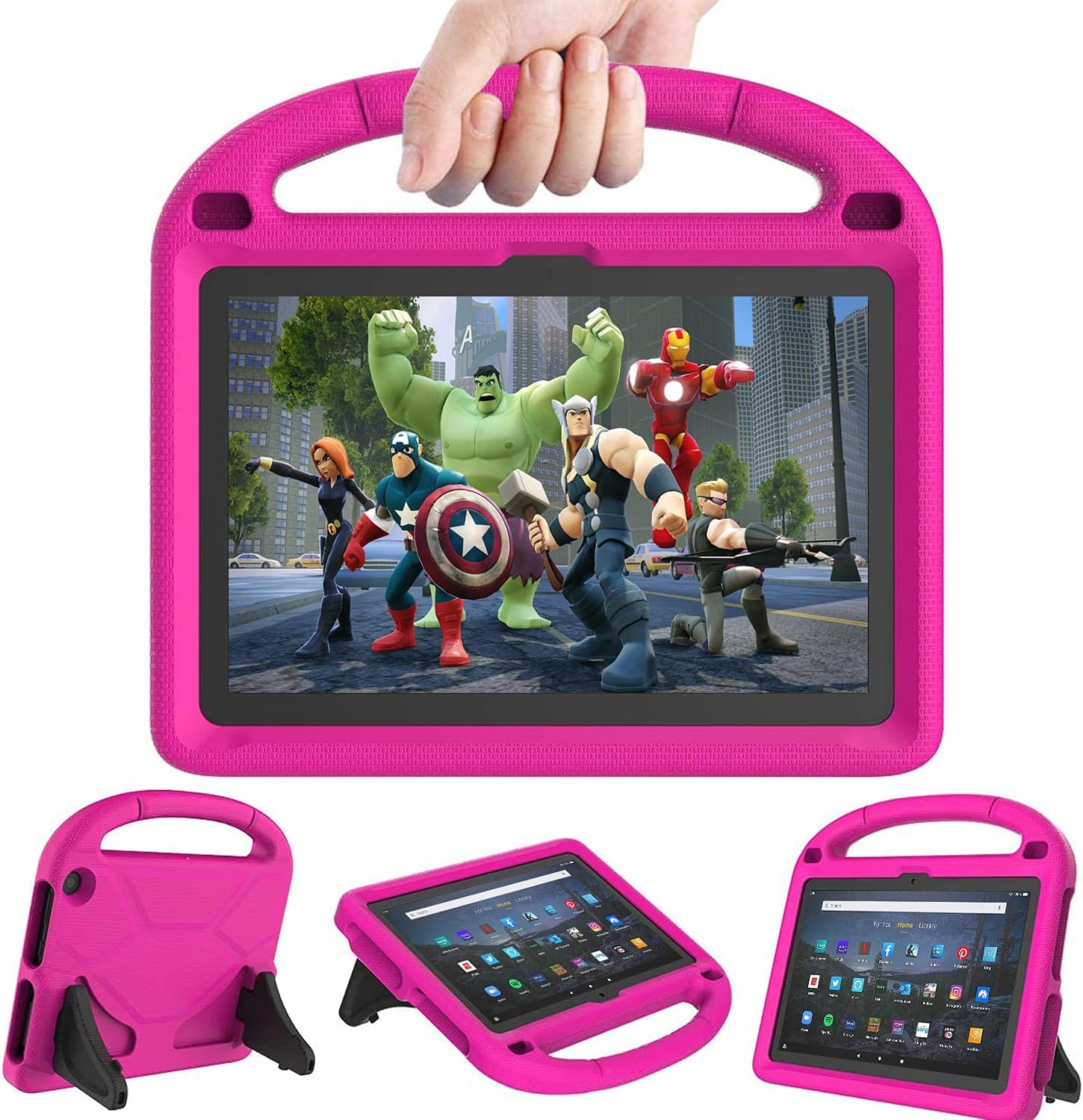 Fire HD 10 & Fire HD 10 Plus Tablet Case for Kids(13th/11th Generation, 2023/2021 Release) - DICEKOO Lightweight Shockproof Cover with Stand for Kindle Fire HD 10 Kids Tablet & Kids Pro Tablet - Pink