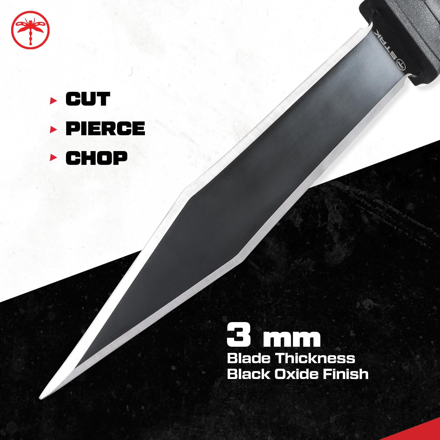 STAK Tac EDC Pry Bar, Meridius Sword, 10" EDC Multitool, 25" Tactical Sword, 420 Stainless Steel Blade with Nail Puller, Ripper Hook, Wrenches, Hard Molded Sheath with Reversible Clip