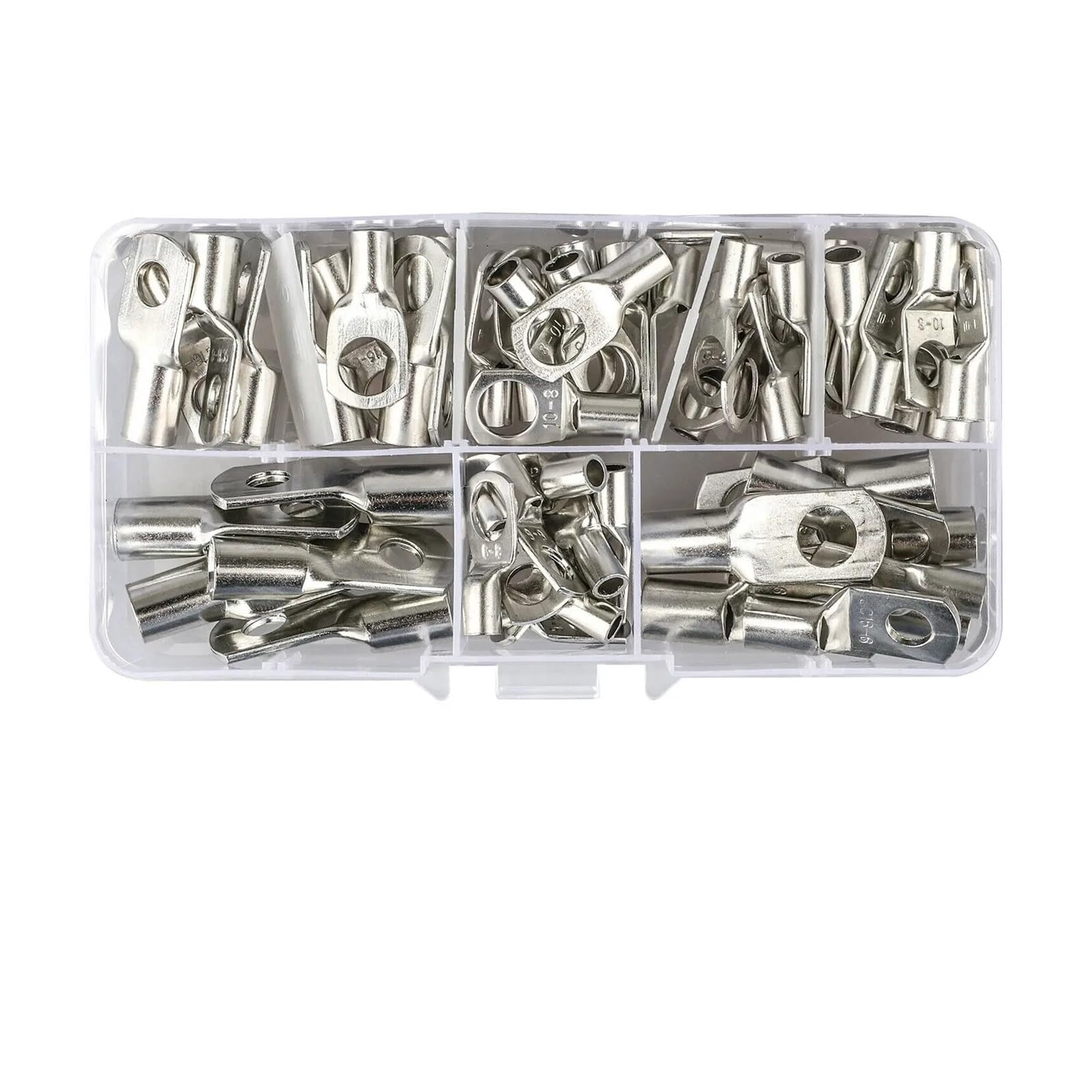 Conector de terminal de batería para evitar fallos de arranque, kit de 60 ojales de cobre pelado 2