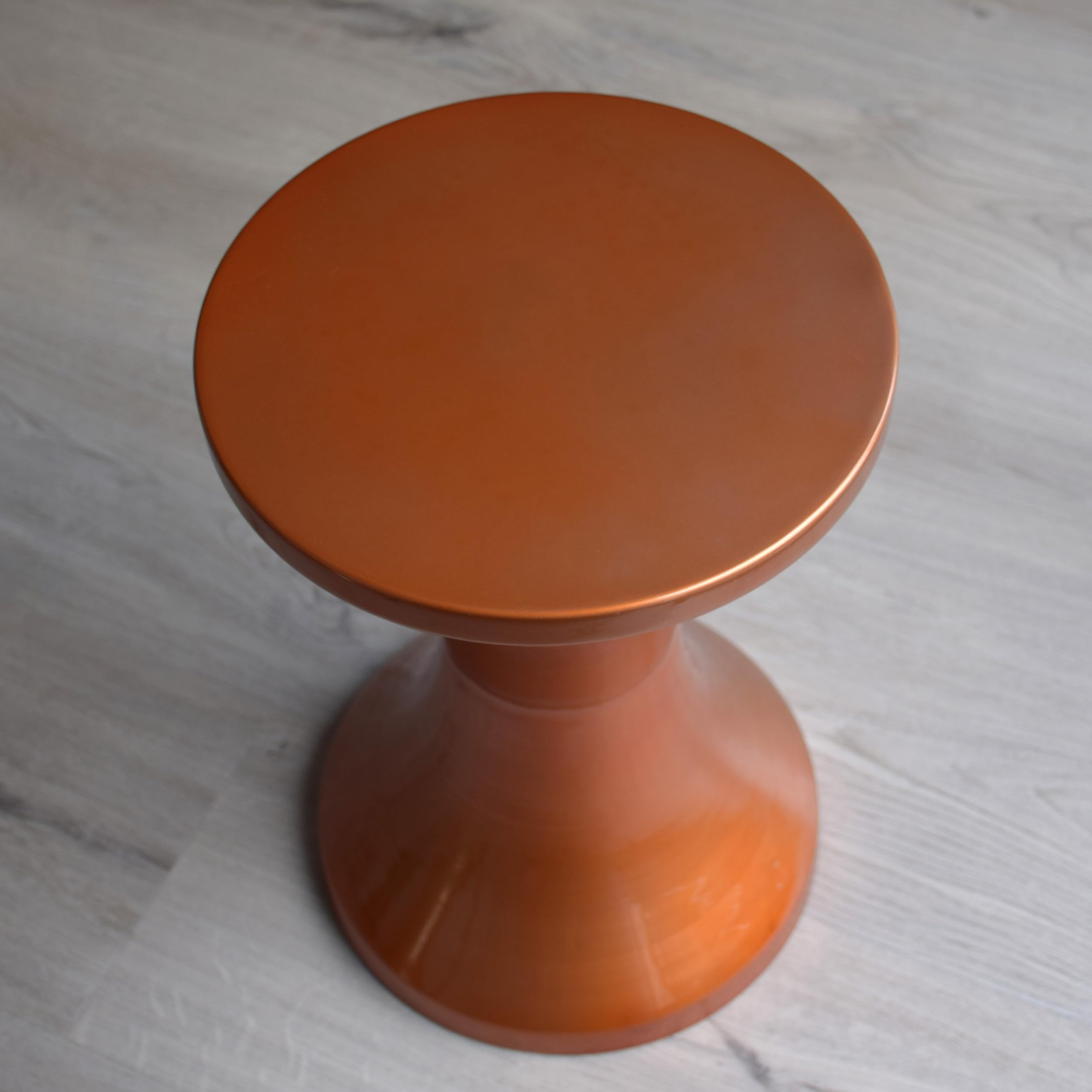 Tabouret Tam Tam En Métal Cuivre Brillant KONEST - Siège Design Polyvalent Pour Salon, Chambre Et Extérieur