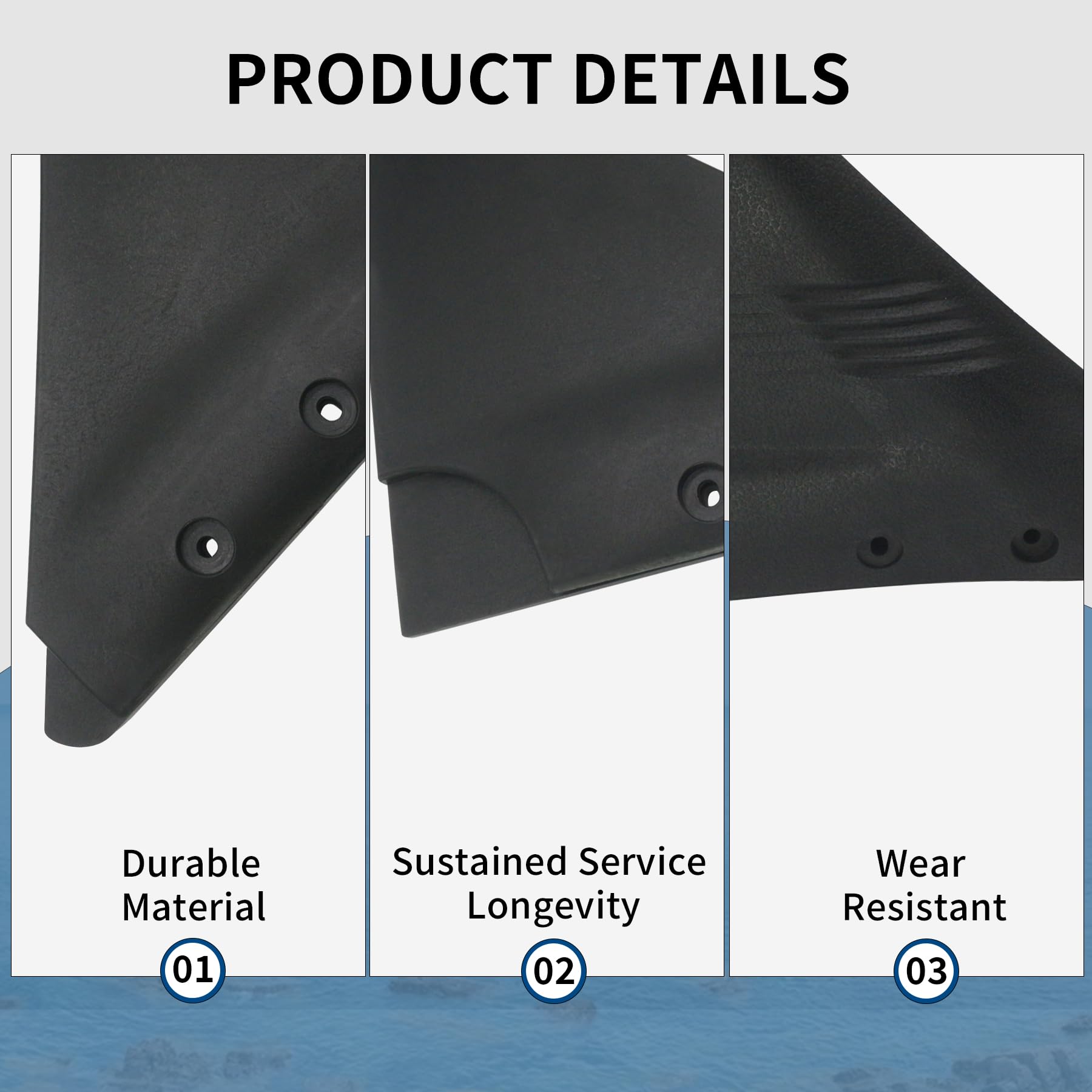 Stabilizzatore idrofoil per motori fuoribordo e azionamenti Z 5-150 CV in plastica PA66, nero