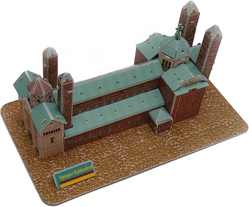 Miniatura 5 de Runsong Rompecabezas creativo 3D modelo de papel Speyer Cathedral DIY Fun & Educational Toys World Great Architecture Series, 37 piezas