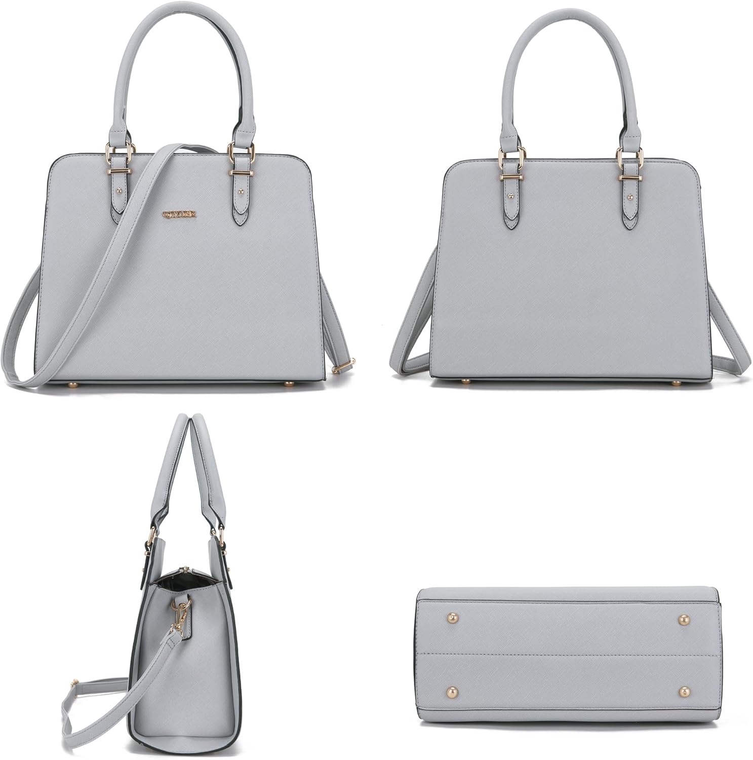 Qiyuer Satchel Purses For Women Top Handle Bag Purse And Wallet Set Work Tote Bags 2pcs - Image 2