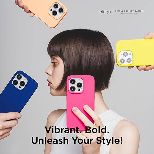 Miniatura 7 de elago Compatible con iPhone 15 Pro Max, funda de silicona líquida, funda protectora de cuerpo completo, a prueba de golpes, funda delgada para