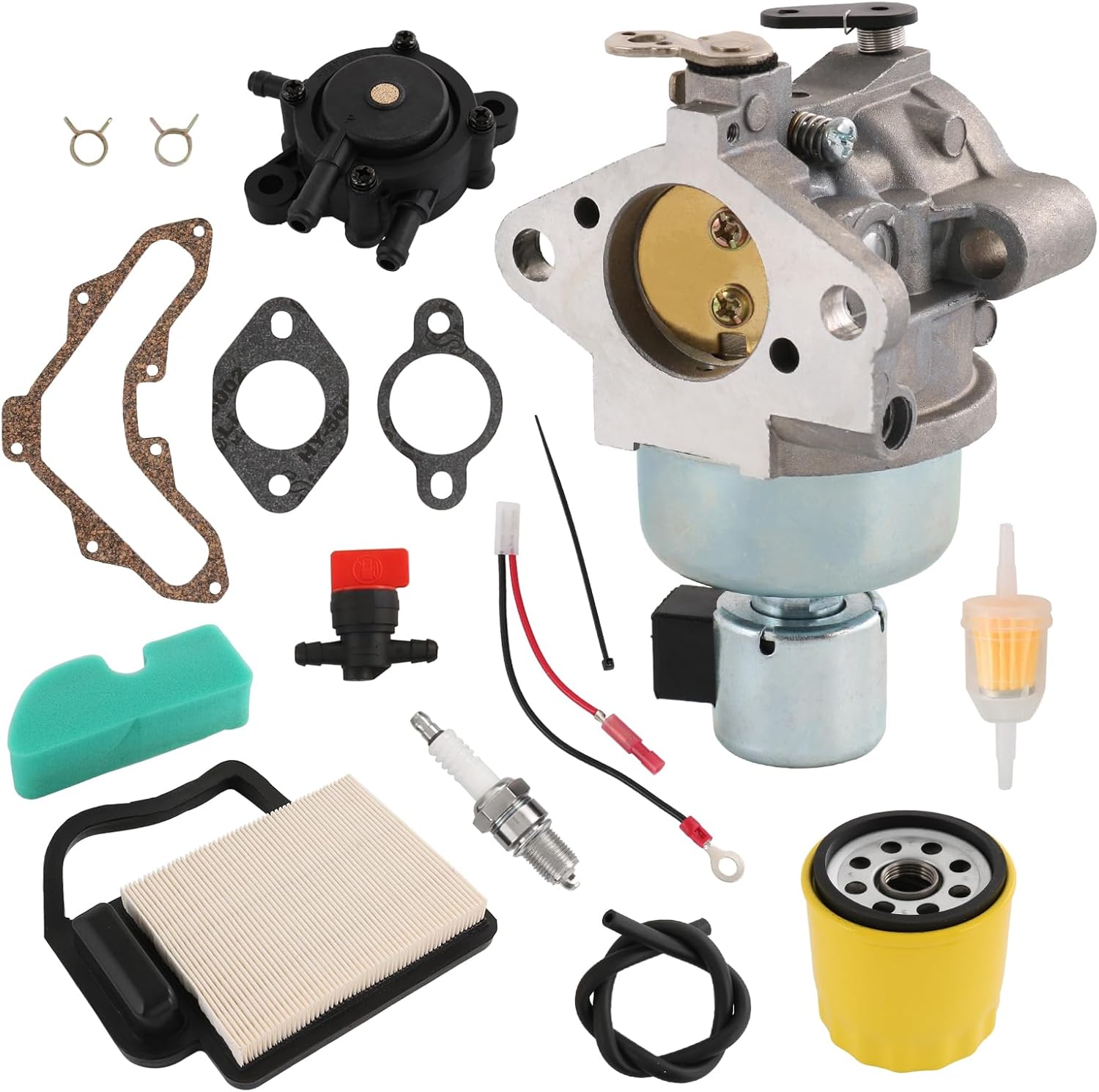Carburetor 20 853 33-S+ Air Filter 20 083 02-S+ oil Filter Kit replacement for Kohler SV470 SV471 SV480 SV530 SV540 SV590 SV591 SV600 SV601 SV610 SV620 SV530S SV540S15HP 17HP 18HP 19HP 20HP 21HP Engin