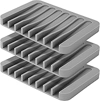 Vista 7 de Anwenk Jabonera para ducha, soporte para jabón, bandeja de jabón, escurridor de jabón de silicona flexible para ducha, baño, cocina, encimera