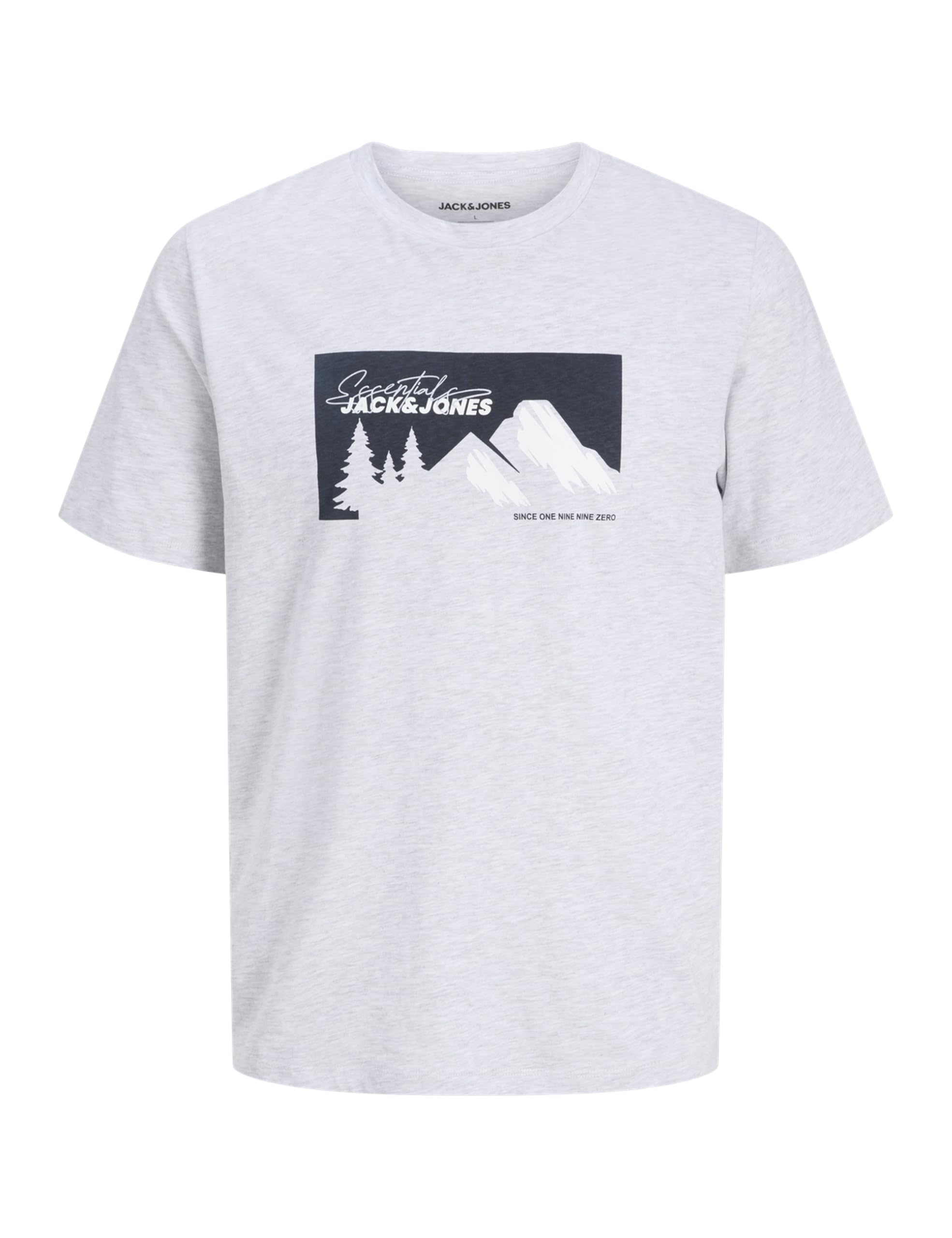 JACK & JONES Jjsun Tee SS Crew Neck, White Melange, S