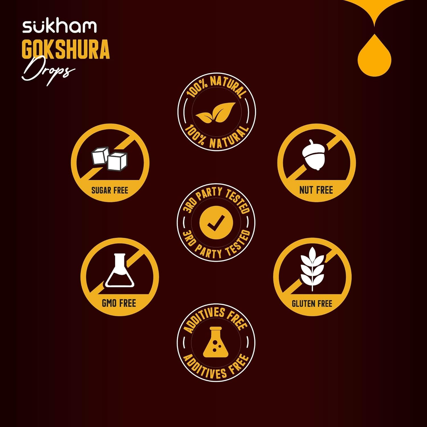 Sukhm Gokshura Liquid Drops- TTT 120 Tribulus Terrestris | Third Party Lab Test | For recovery and performance - 15ml (20 servings) saponins and flavonoids, rich with alcohol -freed Sukhm Gokshura Liquid Drops- TTT 120 Tribulus Terrestris | Third Party Lab Test | For recovery and performance - 15ml (20 servings) saponins and flavonoids, rich with alcohol -freed