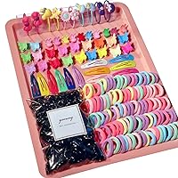 Vista 11 de YANRONG Ligas multicolores para el cabello para mujeres y niñas, sujetadores elásticos para cola de caballo, banda de goma para cabello grueso