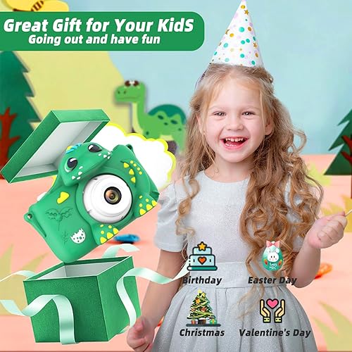 Miniatura 7 de Cámara para niños y niñas de 3 a 8 años de edad Selfie digital con tarjeta de 64 GB para hijo, hija, nieto, nieta, regalos de Navidad y cumpleaños