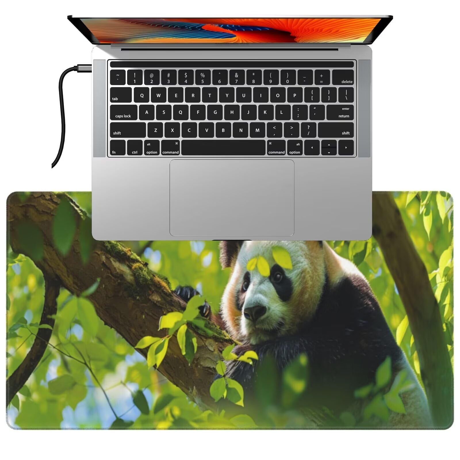 Alfombrilla Ratón XXL 1200x600mm,Alfombrilla de Escritorio Multifuncional,Protector de Mesa Mouse Pad Impermeable,Gaming mousepad Antideslizante para Hogar,Oficina Regalo - animal,Panda gigante ZJ-475