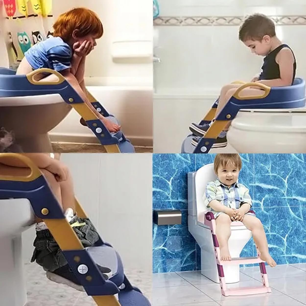 KIDDISTEP - Sedile WC con scaletta per bambini, colore: Rosa
