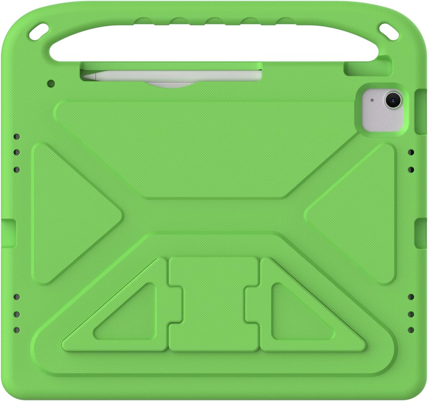 Kids Case Compatible with iPad Pro 13 Inch Case M4 2024 7th Gen Lightweight EVA Shockproof Stand Protective Case Child Friendly Cute Tablet Cover with Shoulder Strap (Green)