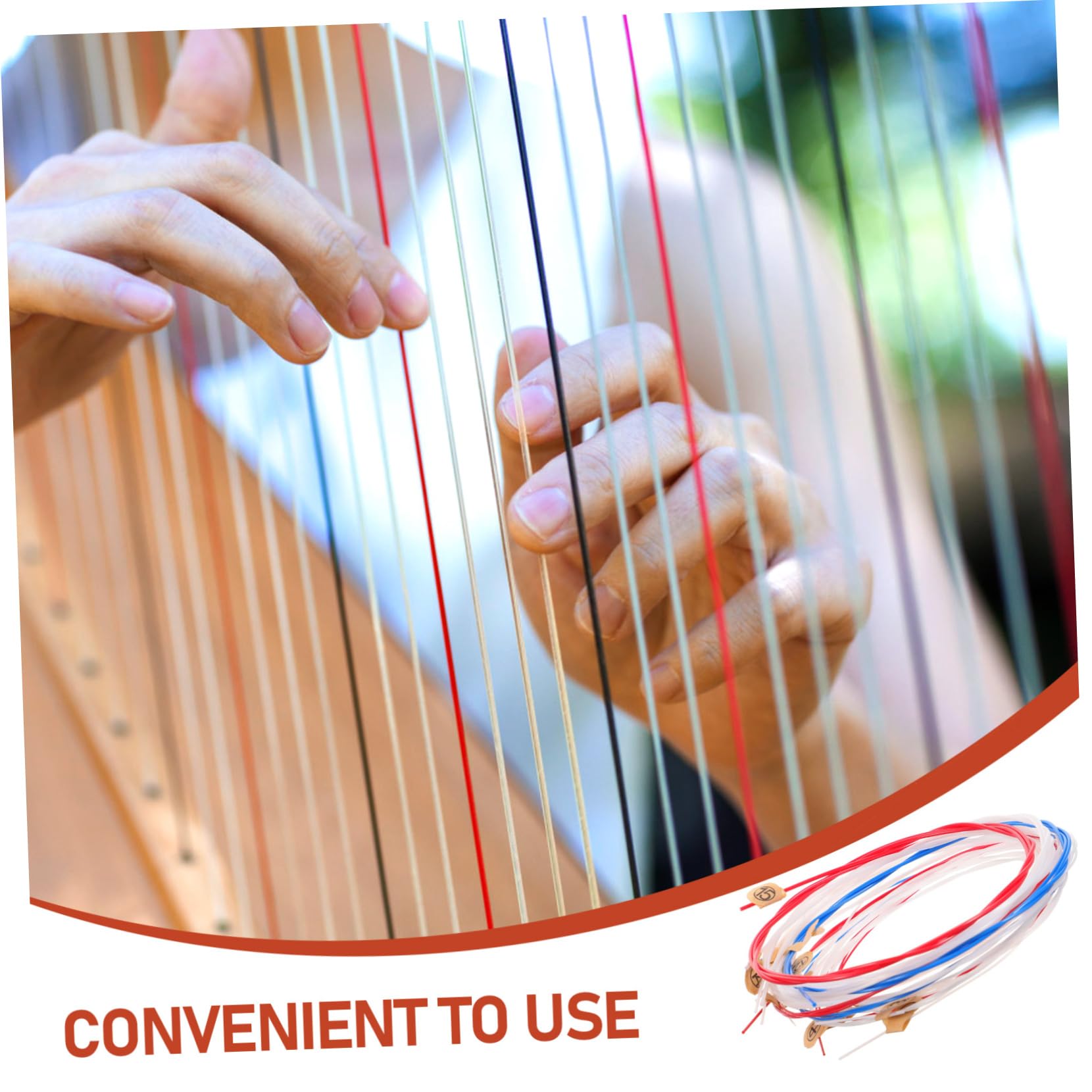 SUPVOX Corde Di Arpa In Nylon Per Piccola Arpa Set Di 15 Corde Di Ricambio Accessorio Musicale Con Suono Bilanciato E Risonanza Ricca