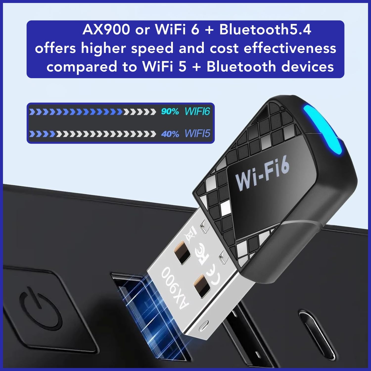 PACE WiFi 6 + Bluetooth 5.4 Adapter - High Speed & Plug & Play -3 PACE WiFi 6 + Bluetooth 5.4 Adapter - High Speed & Plug & Play -3