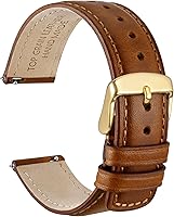WOCCI Quick Release Distressed Leather Watch Band 18mm 20mm 22mm - Genuine Top Grain Leather Stainless Steel Buckle