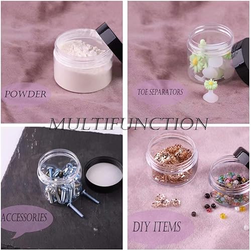 Miniatura 5 de ZEJIA Tarros cosméticos de plástico de 0.71 oz con tapas, 20 recipientes pequeños para cosméticos, recipientes de muestra de tamaño de viaje, tarros