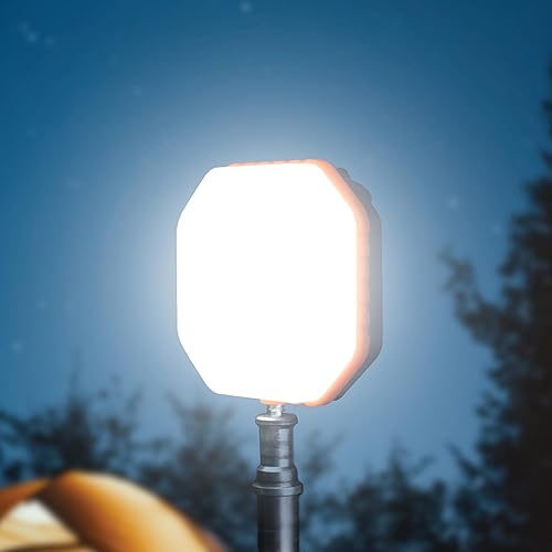 Miniatura 7 de Wagan EL4308 Linterna de camping LED con energía solar recargable por USB, linterna LED para tienda de campaña, luz de campamento con clip colgante