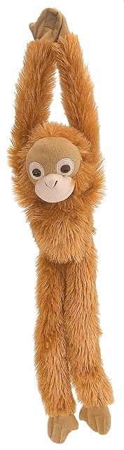 Wild Republic Hanging Monkey Orangután, Mono de Peluche, 50 cm, Mono de Peluche Colgante