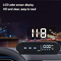 Vista 5 de Acouto Universal Auto HUD Proyector Multifuncional Velocímetro Vehículo de Carga Solar Pantalla de Video