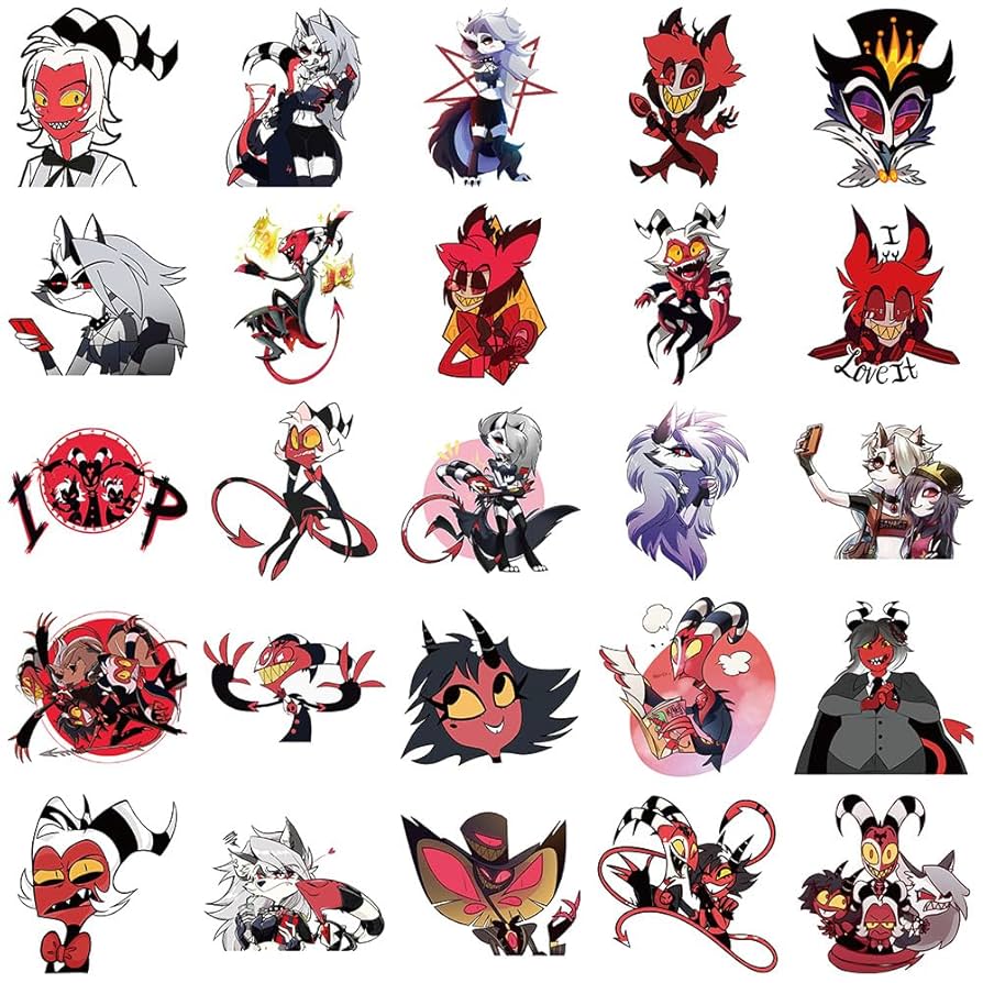 ヘルヴァボス プライド 2025 ステッカーシート Helluva Pride Sticker Sheet Set 1 – Shark Robot