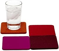 Vista 21 de Graf Lantz - Bierfilzl - Juego de 4 posavasos redondos de lana merina, océano (círculos de 4 pulgadas) - Absorbe el 30% del peso - Lana alemana