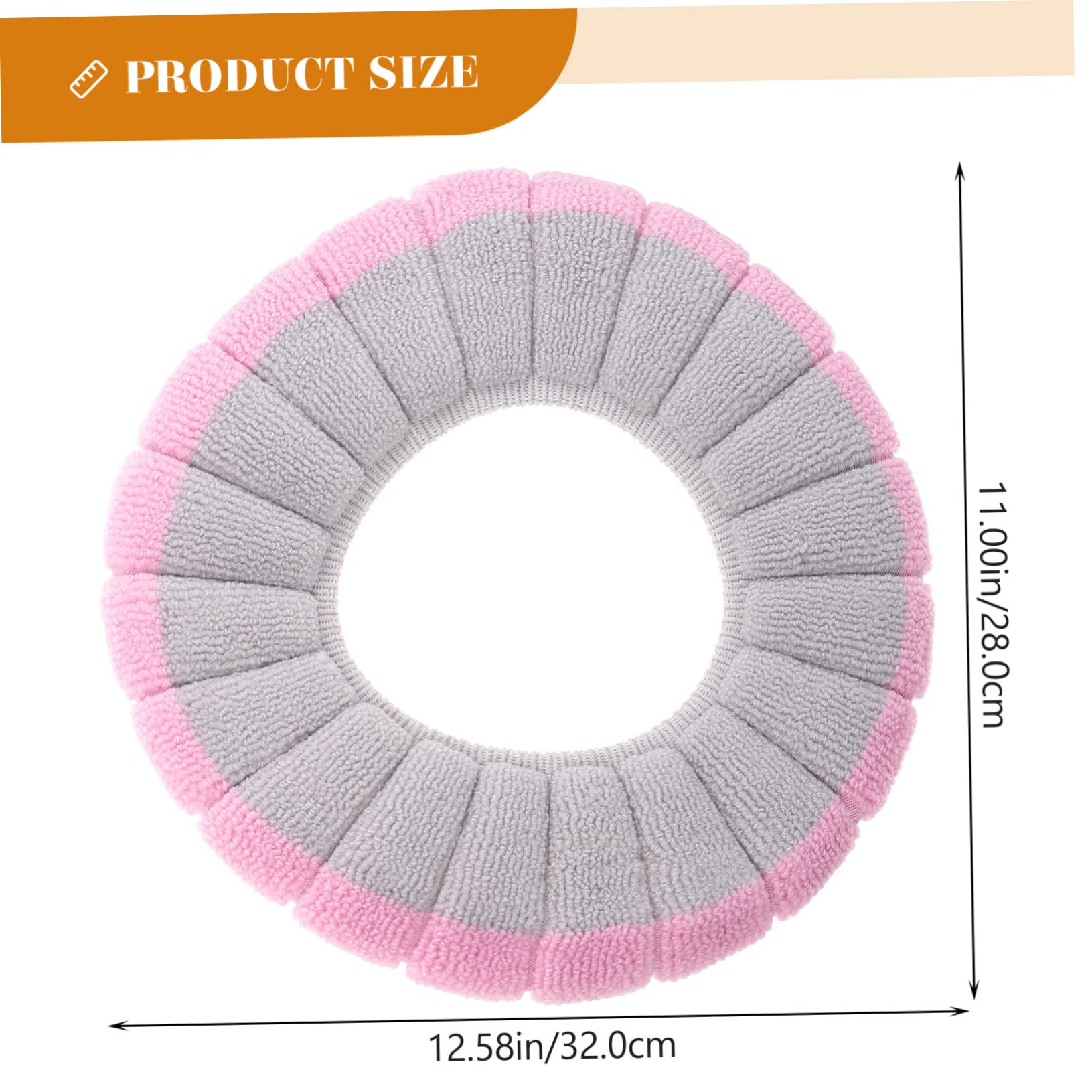 STOBAZA 2pcs Warm Toilet Seat Toilet Seat Cushion Pads Household Toilet Mat Bathroom Toilet Seat Cushion Toilet Bowl Seat Cover Bathroom Toilet Mat Gradient Color Toilet Pad Polyester