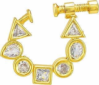 PRIVIU Nose Ring for Women Gold Plated American Diamond Studded Nosepin Elegant Nose ring/Nose Pin/Gold Plated Nath, AD St...