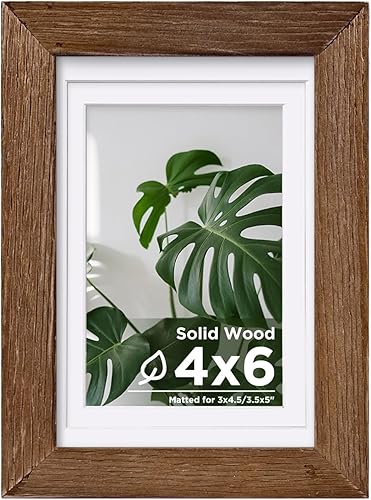 Vista 161 de Egofine Portarretratos de 9 x 12 pulgadas hecho de madera maciza con plexiglás, fotos de 5 x 7/6 x 8 con paspartú o de 9 x 12 pulgadas sin paspartú