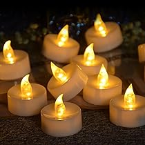 KIMIGO 39 Pcs Candele a LED,Candele Flickering Flameless,Lumini LED,Luci tealight durevoli, Luce Calda Senza Fiamme con Batterie,per matrimoni, vacanze, feste, decorazioni per la casa