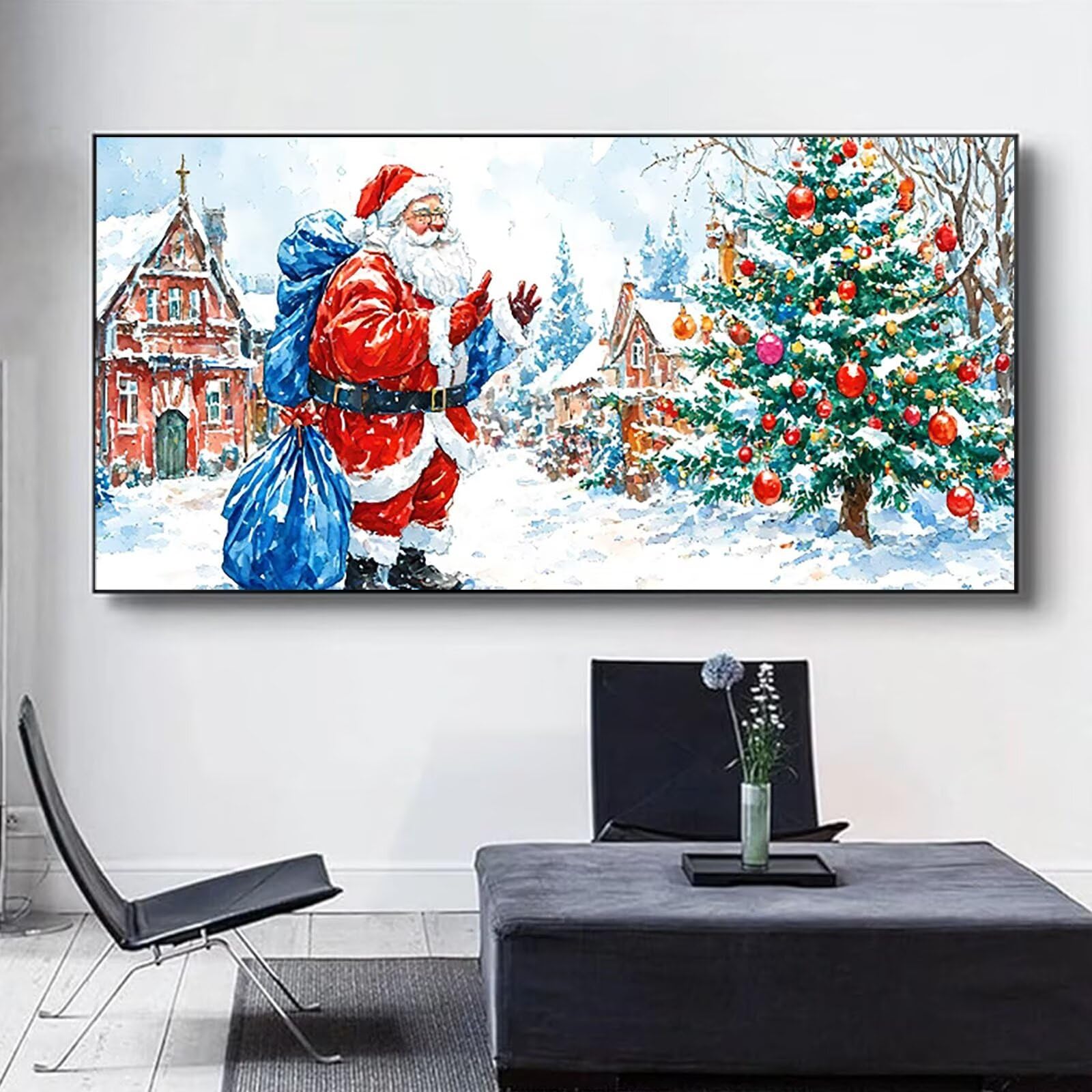 Malen nach Zahlen Kinder Festival, Malen Nach Zahlen Erwachsene, Geschenke für Mädchen Junge Bastelset, Malen nach Zahlen Winter | Malen nach Zahlen Ohne Rahmen, (60x120cm) Bastelset Erwachsene 9-9