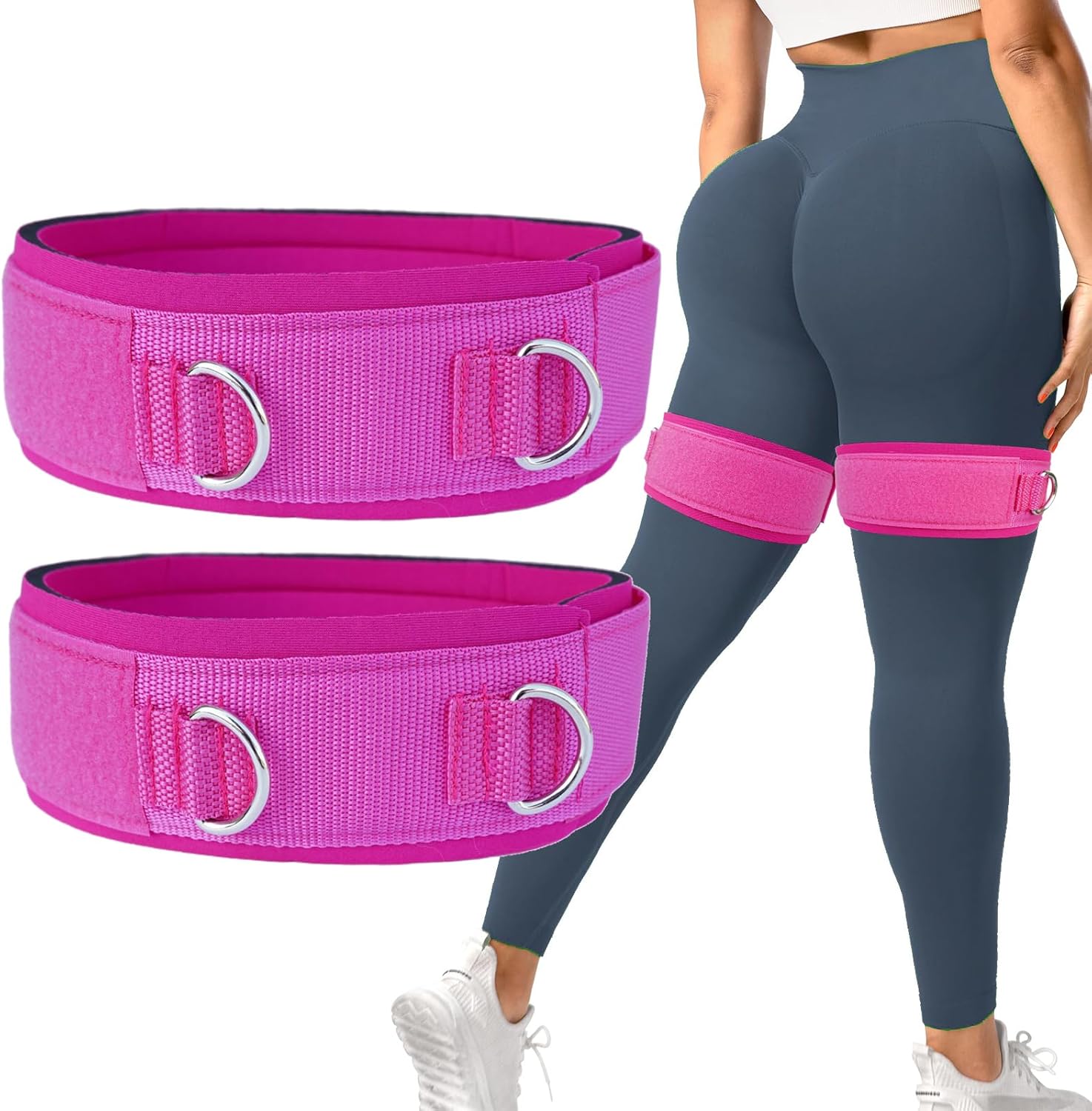 Fitness Training Thigh Strap,Leg Ankle Wrist Straps for Cable Machines Women, Leg Exercise Attachment,Thigh Resistance Belt for Cable Machine,Speed Strength Training