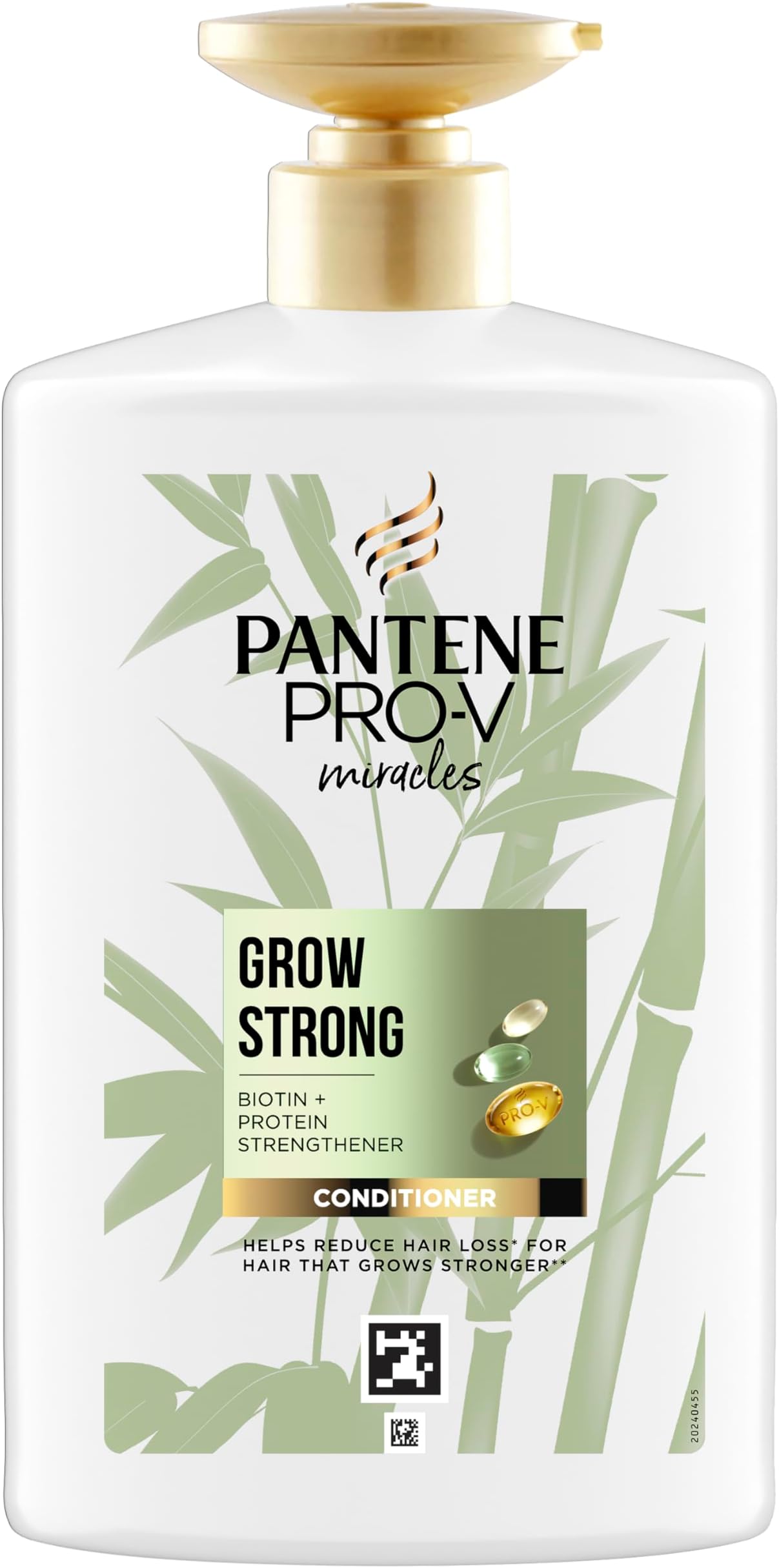 Grow Strong Conditioner with Biotin and Bamboo, 1l. Helps Promote Hair Growth and Reduce Hair Loss, for Dry Damaged Hair