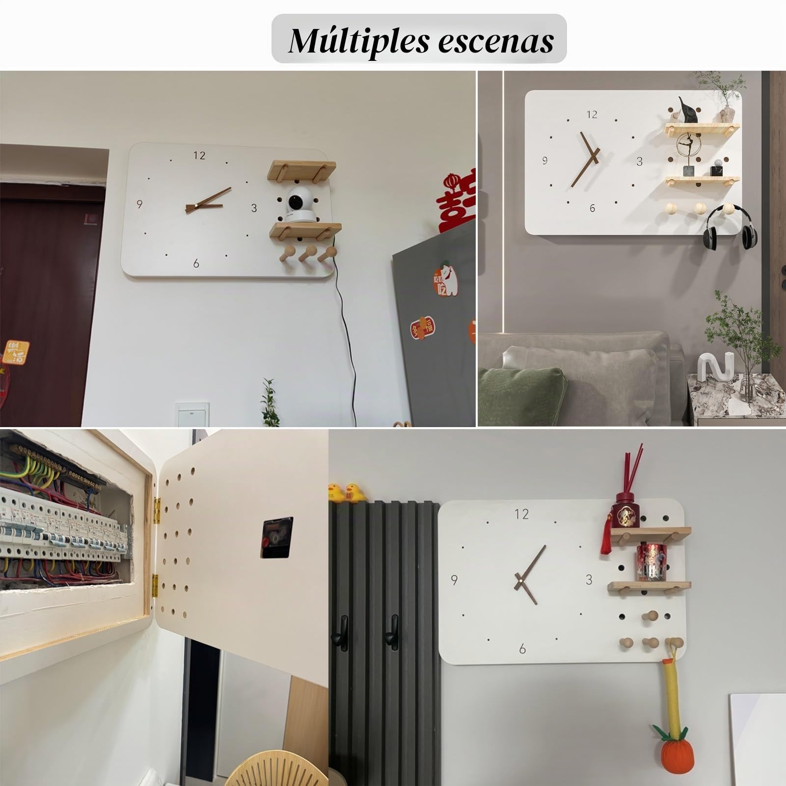 Tapa Cuadro Electrico Cubierta Multifuncional para Caja de Fusibles, Marco Artístico con Bisagras para Cubrir El Panel Eléctrico, Cubierta para Panel de Interruptores de 45Cm, 50Cm, 55Cm y 70Cm de Lar