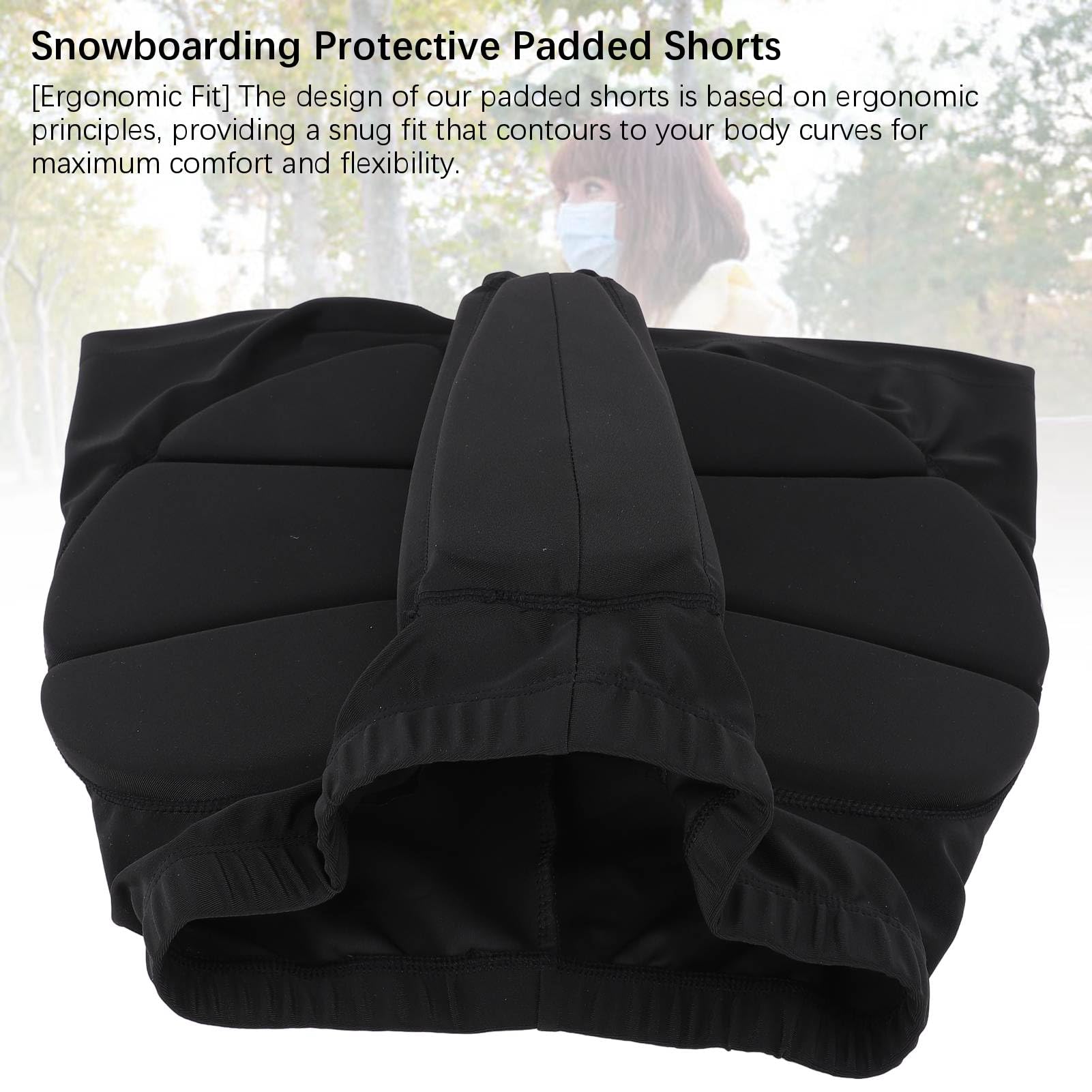 Snowboarding Protective Padded Shorts, Impact Breathable Butt Protector Breathable Material for Skiing Activities