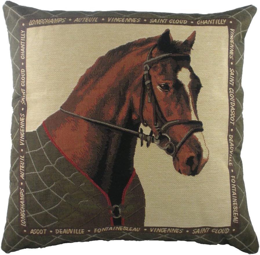 Equestrian Green Pillow Cover