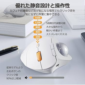 Amazon.co.jp: ProtoArc トラックボール マウス ワイヤレス
